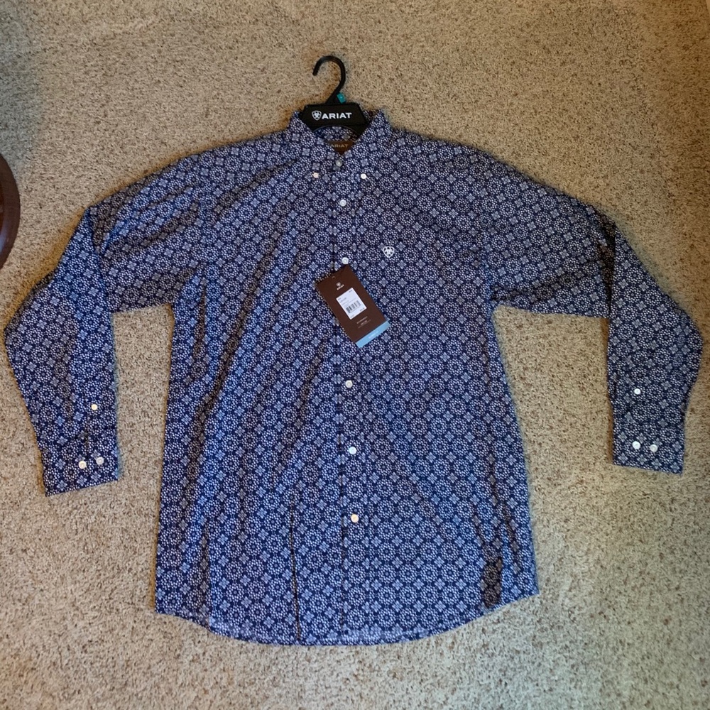 Ariat Men’s Button Down Navy Floral